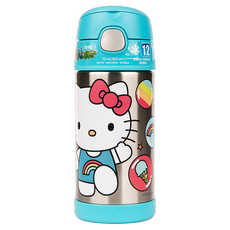 THERMOS 膳魔師 凱蒂貓保溫瓶 12 oz / 355 ml, 藍色, 355ml, 1個