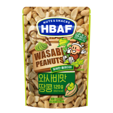 바프 넛츠 앤 스낵스 와사비맛 땅콩, 120g, 1개
