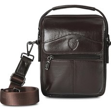 CAPACCI 男用皮革斜背包 CCI0004-1, 深棕色