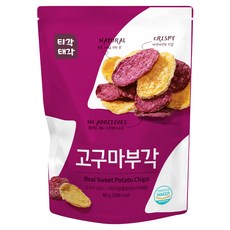 韓味不二 TIGAKTAEGAK 地瓜脆片 香脆可口 韓國原裝蔬菜零食, 1包, 60g