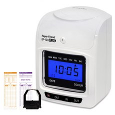 페이퍼프랜드 출퇴근 기록기 + 카드 100p 세트, EF-123 PLUS, 1세트