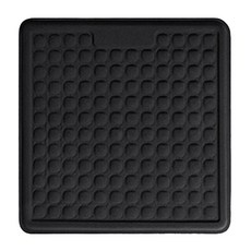 透氣涼感座墊 升級款, 3D透氣面料, 高分子聚合物內芯, 汽車/居家/辦公/沙發適用, 烏黑色, 1個