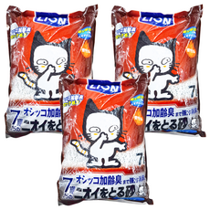 LION 獅王 除臭貓砂 7歲以上熟齡貓用，長時間強力消臭紙砂, 7L, 3包, 除臭
