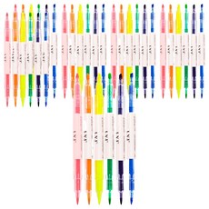 LYJ柳远镜 雙頭螢光筆 6色 套裝, 36支