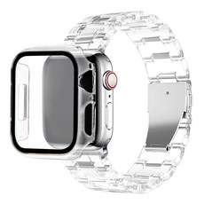 iMall Apple Watch透明石英扣錶帶+全包覆式錶殼, 透明