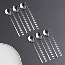 Inspoon 全不鏽鋼韓式餐具組, 6套, 湯匙 6p + 筷子 6p, 單一顏色