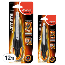 마패드 전문가용 울티메이트 커터칼 9mm, 혼합색상, 12개