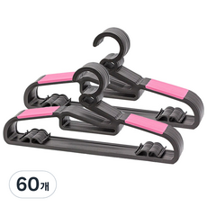 DECOSIN 愛心防滑衣架, 粉紅色, 60個