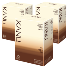 KANU 漸層奶香雙倍濃縮拿鐵咖啡, 13.5g, 30條, 3盒