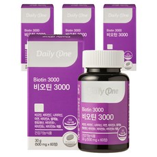 데일리원 비오틴 3000, 4개, 30g