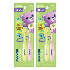 KODOMO 安全果凍嬰兒牙刷0~2歲, 隨機出貨, 2個, 2入