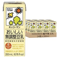 KIKKOMAN 龜甲萬 豆乳 無調整, 24瓶, 200ml