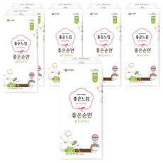 좋은느낌 좋은순면 데일리 팬티라이너, 일반, 75매입, 6개