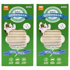 UdiLife 優的生活大師 抽屜式雙螺旋紙軸棉花棒 400支 純棉, 2盒