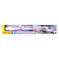 TAKARA TOMY PLARAIL 鐵道王國 Hello Kitty 新幹線 S-18, 1個, 白色 + 粉色