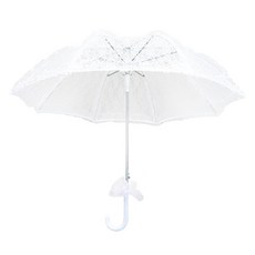 Stupid 自助婚紗蕾絲網紗傘, 白色, 1個
