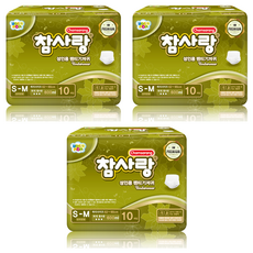 참사랑 팬티형 프리미엄 성인 기저귀, 소형, 10개입, 3개
