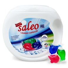 Saleo 深層清潔高濃縮室內乾燥膠囊洗滌劑花香麝香香精, 40入, 1個