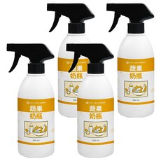 歐美淨 植萃酵素奶瓶蔬果清潔劑 食品級成分 深層清潔 噴灑/浸泡/沖洗三步驟完成, 500ml, 4瓶