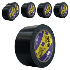 신흥테이프 면테이프 48mm x 25M 검정, 6개
