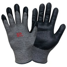 PANRICO 百利世 CUT A7 防切割觸控止滑耐磨手套 ANSI A7等級 EN388認證 金屬編織 靈敏觸控 抗油漬 舒適透氣, 1雙, 黑色 + 灰色