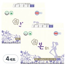 유기농본 골드 생리대 날개형, 4세트, 10개입, 오버나이트