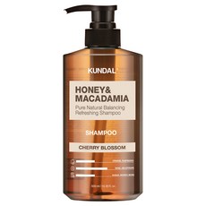 KUNDAL 昆黛爾 蜂蜜澳洲堅果香氛洗髮乳 櫻花香, 500ml, 1瓶