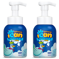ICAN 孩童洗手慕斯 爽身粉香, 250ml, 2瓶