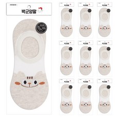 parkgoon 女款松鼠圖案隱形襪10雙