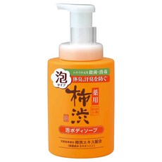 熊野油脂 四季用弱酸性柿澀沐浴乳 -去除體臭汗臭、溫和親膚、泡沫豐富, 500ml, 1瓶