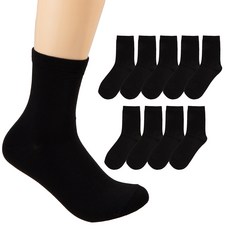 BASE ALPHA ESSENTIALS 柔軟聚酯纖維素色中筒襪10雙組