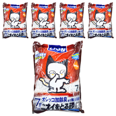 LION 獅王 貓砂 7歲以上熟齡貓用 長時間強力紙砂, 7L, 5包, 除臭