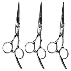 Shizuka 美髮用一字剪刀, 3個, 銀色