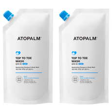 ATOPALM 愛多康 從頭到腳洗髮沐浴露 補充包, 2個, 400ml