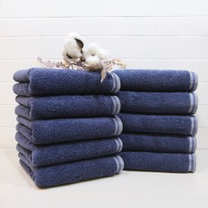 송월타월 타올 볼륨 호텔수건 175g 30수 코마사, 다크블루, 10개