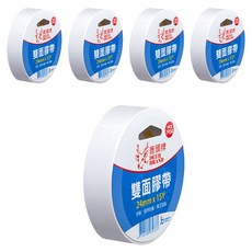 DEER BRAND 鹿頭牌 薄型手撕雙面膠帶 DFS3 24mm x 15Y, 透明色, 5捲