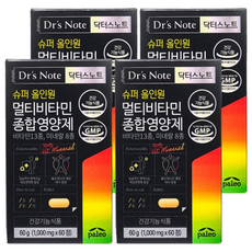 닥터스노트 팔레오 슈퍼 올인원 멀티비타민 종합영양제 60g, 60정, 4개