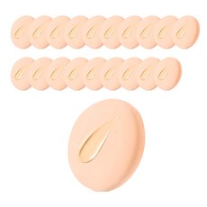 小麥購物 棉花糖氣墊粉撲 圓形1.4 x 5cm, S109, 20個