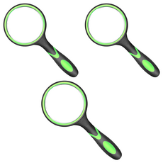 Bakojel 手柄放大鏡 100mm, 綠色, 3個