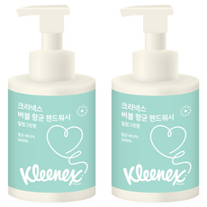 크리넥스 버블버블 핸드워시 힐링그린향, 500ml, 2개