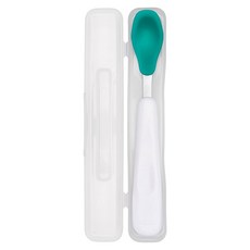 OXO tot 隨行矽膠湯匙組, 靚藍綠, 湯匙 + 外盒, 1組