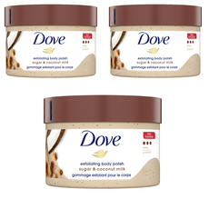 Dove 多芬 Sugar&Coconut Milk香磨砂膏, 3個