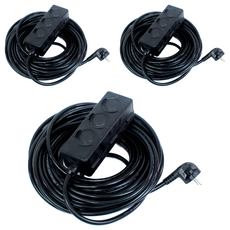 이동형 멀티 콘센트 3구 HJM-YJS163, 3m, 블랙, 3개