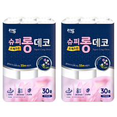 Living SOFT TISSUE 3層超長印花捲筒衛生紙, 33m, 30入, 2個