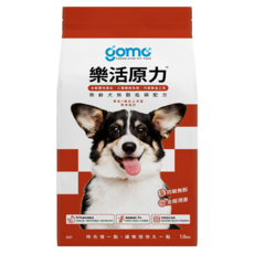 GOMO PET FOOD 熟齡犬用 無穀低磷配方乾飼料, 1個, 1.8kg, 雞肉 + 鱈魚