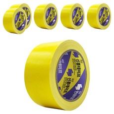 신흥 국산 대용량 라바 청면테이프 48mm x 25M 노랑, 6개