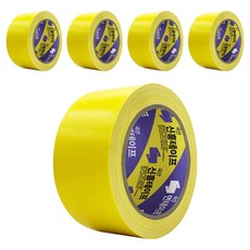 신흥 국산 대용량 라바 청면테이프 48mm x 25M 노랑, 5개