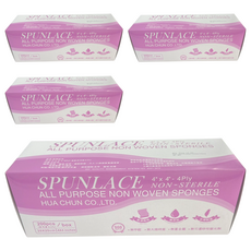 Hua Chun 華純 拋棄式美容紗布 4" x 4" 4層, 200片/盒, 4盒