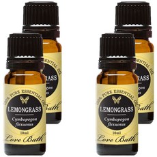 Love Bath 檸檬草香氛精油, 10ml, 4瓶