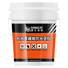 KINGCAT 貓王油漆 抗水寶纖維防水漆 綠色, 3785ml, 1桶